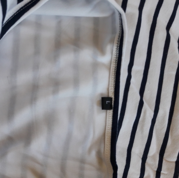 NWOT Navy & White Stripe Dress Sz L - Picture 9 of 16